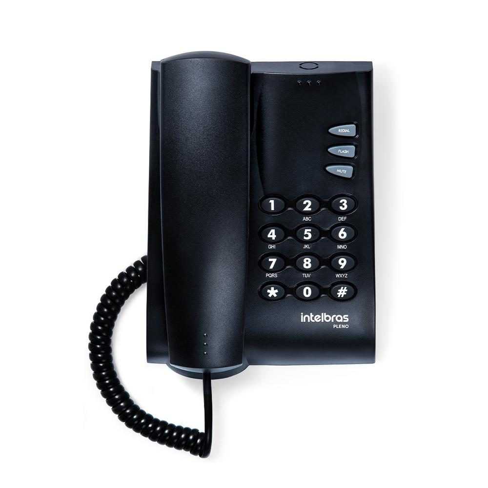 TELEFONE COM FIO PLENO PRETO
