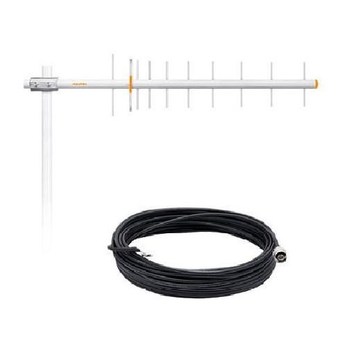 KIT ANTENA CELULAR 800MHZ 14DBI C/ CABO 15M
