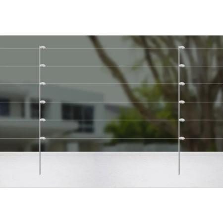 BARRA DE ALUMINIO CHATA C/6 ISOLADORES CERCA ELETRICA
